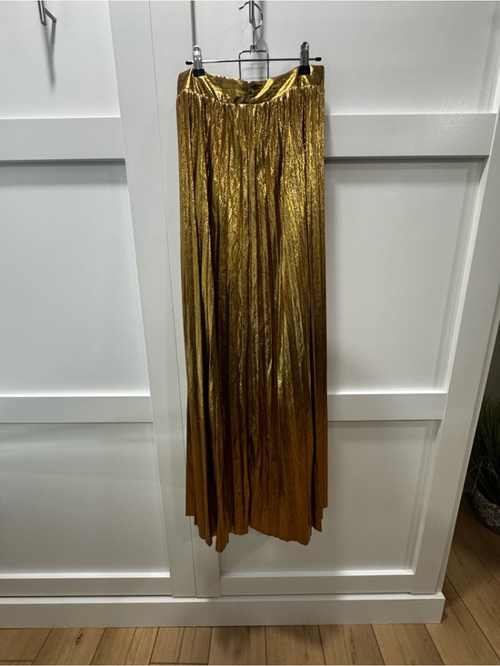 Vici Dresses & Skirts - Vici Metallic Gold Pleated Maxi Skirt